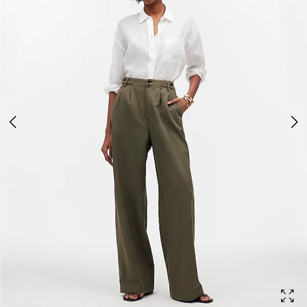 Madewell Harlow wide leg pant faded ivy (olive) 6 Tall
